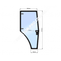 Стекло двери правой ДТЗ 504 (h=1615, L=595x755x300)